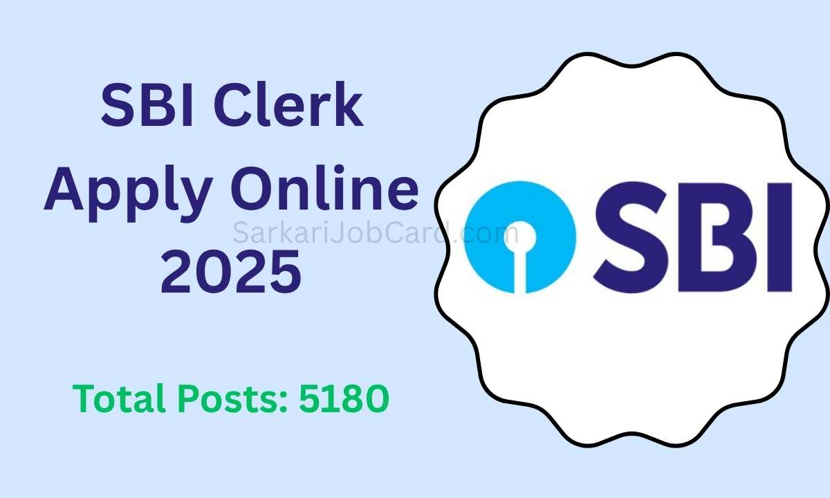 SBI Clerk Apply Online 2025